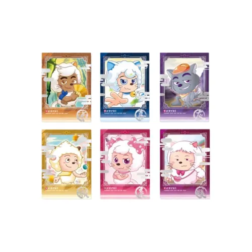 Pleasant Goat And Big Big Wolf Xi Sheep And Grey Wolf's Foreign Rescue Faux Photo Sticker Character Card Photo Cards