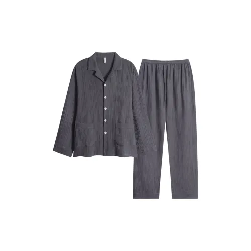 XIAFENYAN Pajama Set Men's Gray