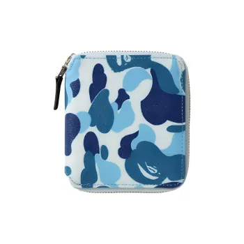 A BATHING APE Cotton Wallet Medium Size Unisex Blue/Green/Pink