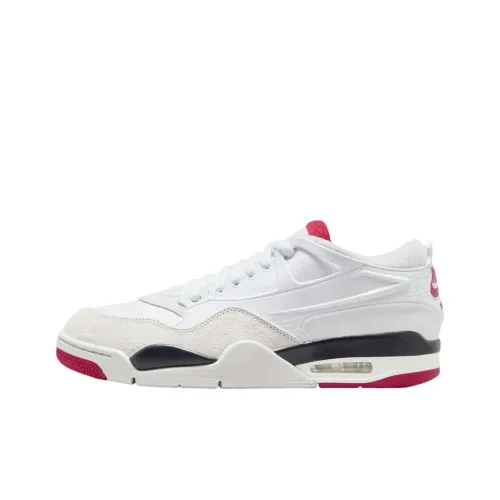 Jordan Air Jordan 4 Anti Slip Wear Resistant Low Top Vintage Basketball Shoes Men's White