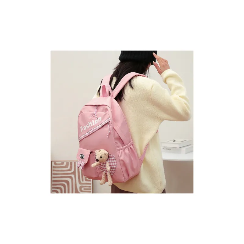 Venerable Brahma Nylon Fabric Backpack Women's Black/Pink/Red/Purple/Blue-3