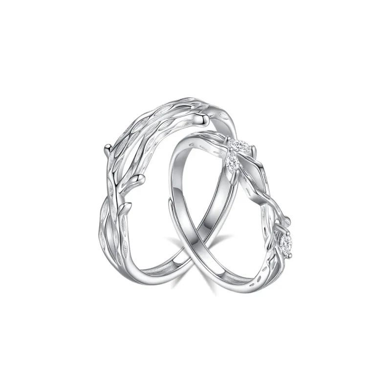 SHENGYALUO 999 Fine Silver Rings Unisex-0