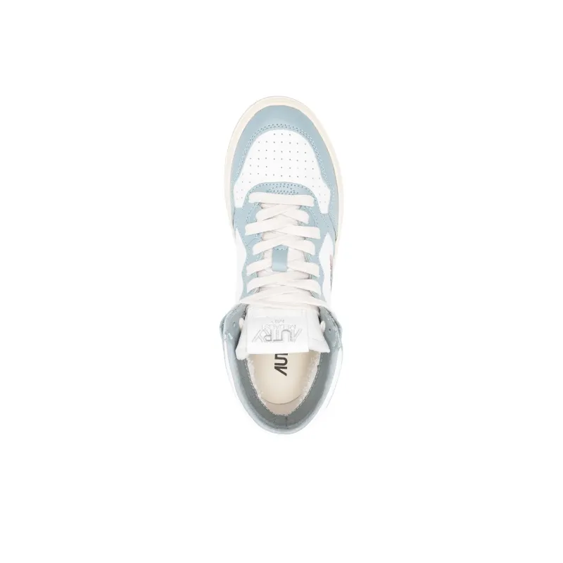 AUTRY Malist Mid Slip-Resistant Mid-Top Skateboard Shoes Women's White Blue-3