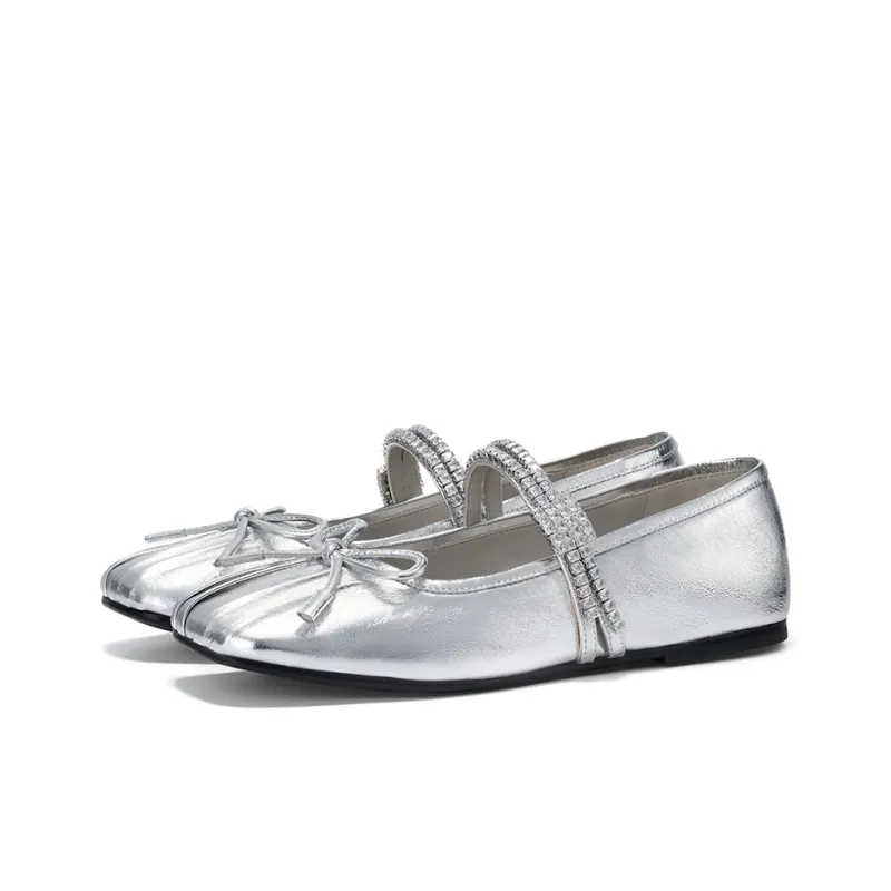 GG CC Flat Mary Jane Shoes Ballet Unlined Shoes 1cm Women's-2