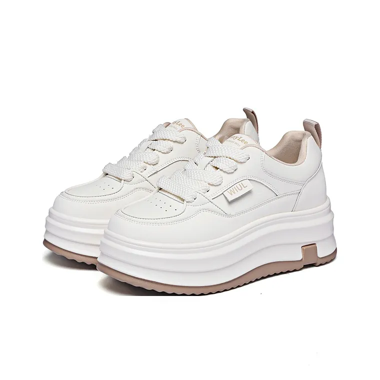 Golden Silk Rabbit Anti Slip And Wear Resistant Height Increasing Low Top Skateboard Shoes Women's-5