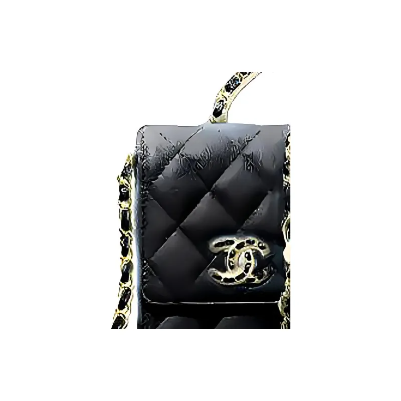 CHANEL Cow Leather Combo Bag, Chain Bag, Crossbody Bag, Cell Phone Pouch Women's Black-2
