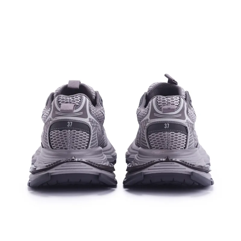 TOM TAILOR Soft Gray Trendy Running Shoes Low Top Chunky Sneakers Women's-10