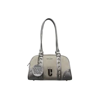 CULTIVATOR PU Boston Bag, Shoulder Bag Medium Size Unisex Sand/Blue/Black