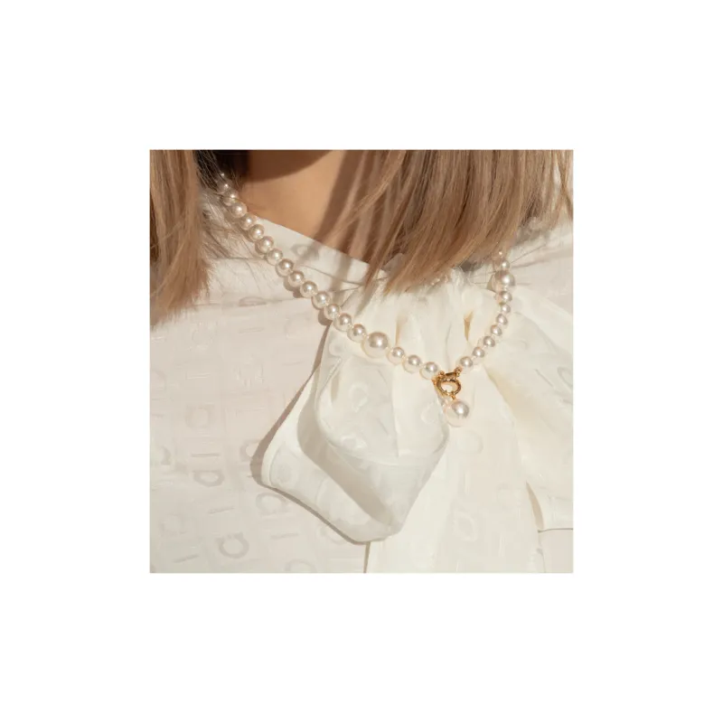 Ferragamo Gancini Pendant Embellished Necklace-1