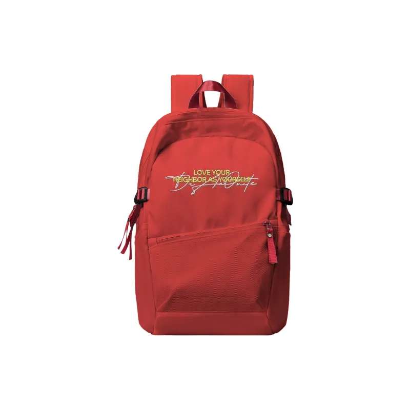 DRACONITE Polyester Student Backpack With 15.6 Inch Laptop Compartment Unisex Red-0