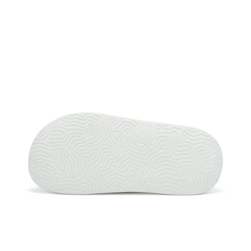 PEAK Slip Resistant Abrasion Resistant Cushioning Slide Slippers Unisex White Green-5