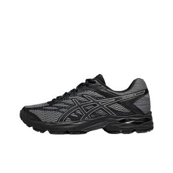 Asics Gel Flux 4 Cushioning Wear Resistant Breathable Lightweight Rebound Low Top Running Shoes Men's Gray Black