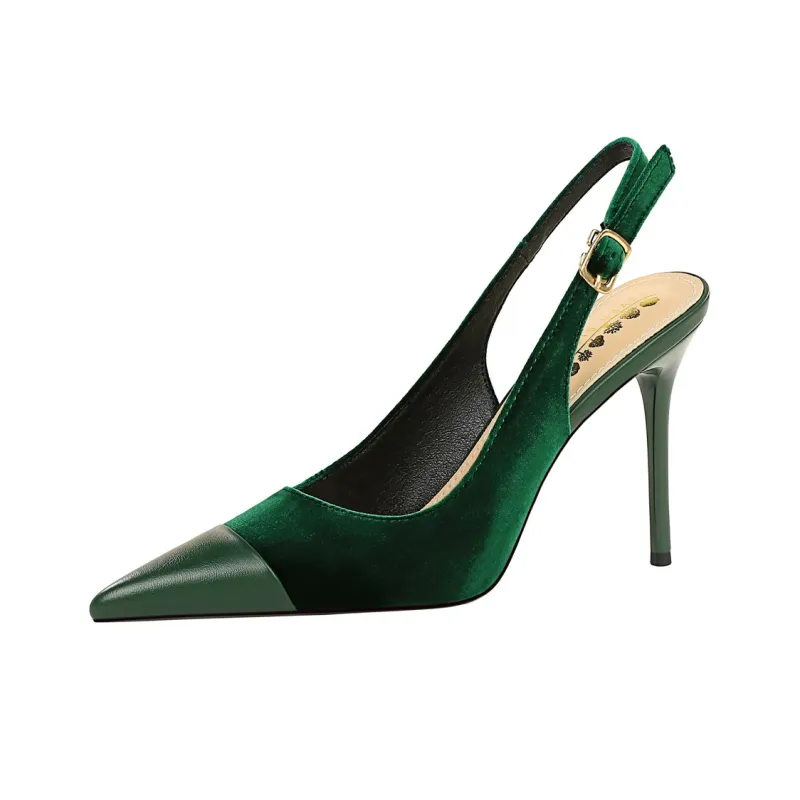 QITUMAUL Slim Heel High Heels 9.5cm Women's-7