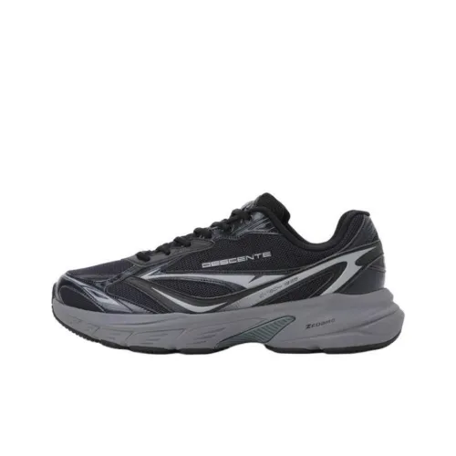 DESCENTE Anti Slip Wear Resistant Low Top Casual Shoes Unisex Black