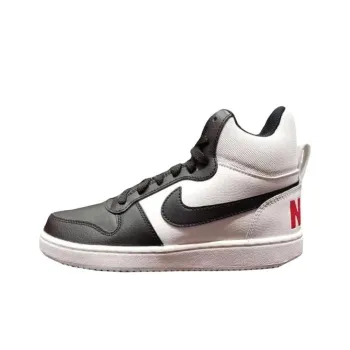 Nike Court Borough Slip Resistant Cushioning Wear Resistant Lightweight High Top Skateboard Shoes Women's White Black