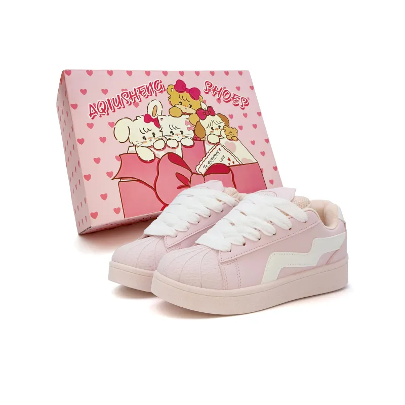 AQIUSHENG Cool Trendy, Fashion Versatile Low Top Skateboard Shoes Women's Box Included-12