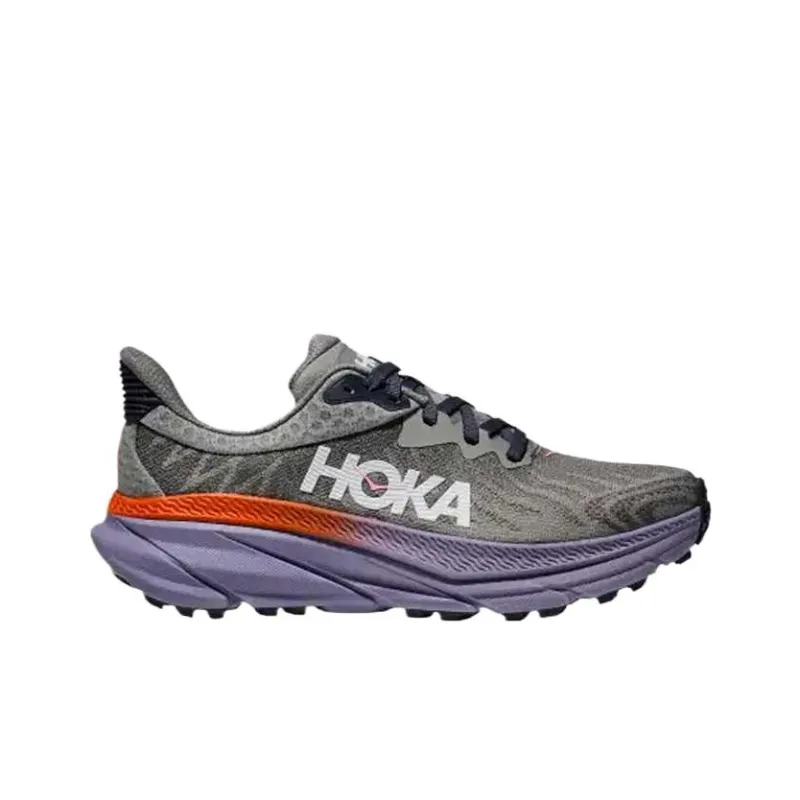 HOKA ONE ONE Challenger 7 Abrasion Resistant Low Top Running Shoes Women's Gray-1
