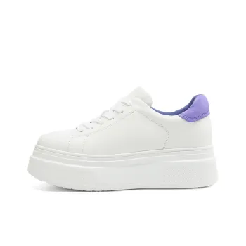 Rosa Bianca Lightweight Height Increasing Low Top Skateboard Shoes Women's White Purple
