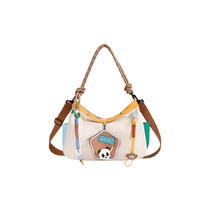 Miffy Fabric Shoulder Bag Women's Khaki/powder Blue-0