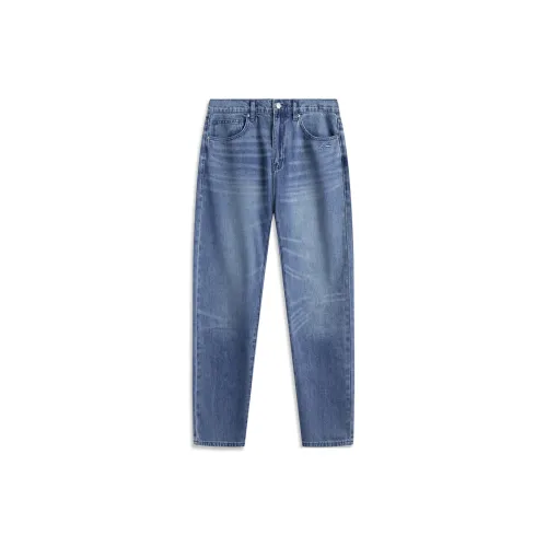 LiNing Sports Trend Series Jeans Unisex Light Blue Denim