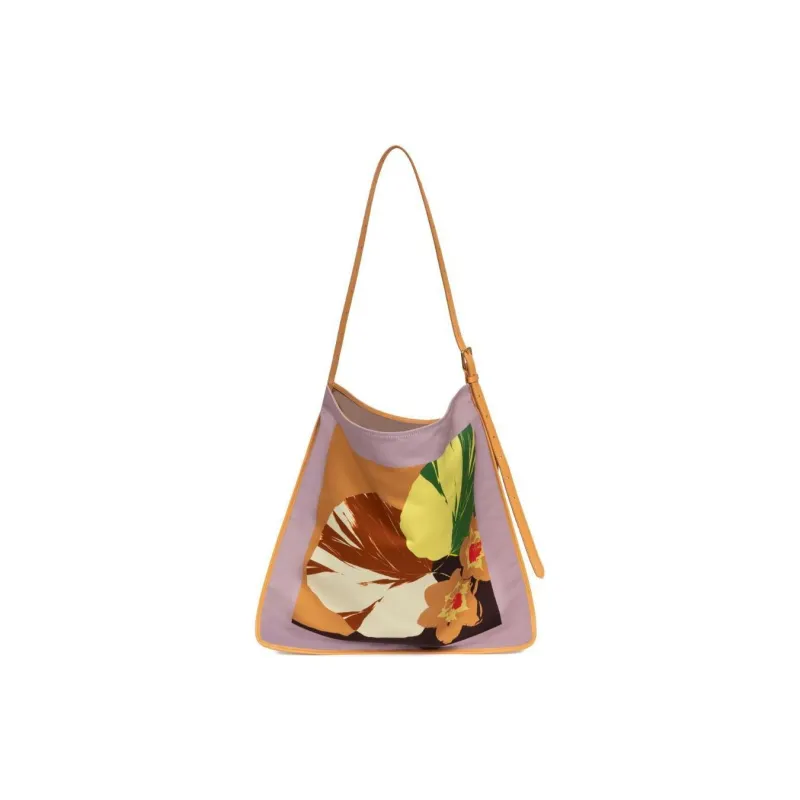 DRIES VAN NOTEN Large Floral print Scarf Bag-2