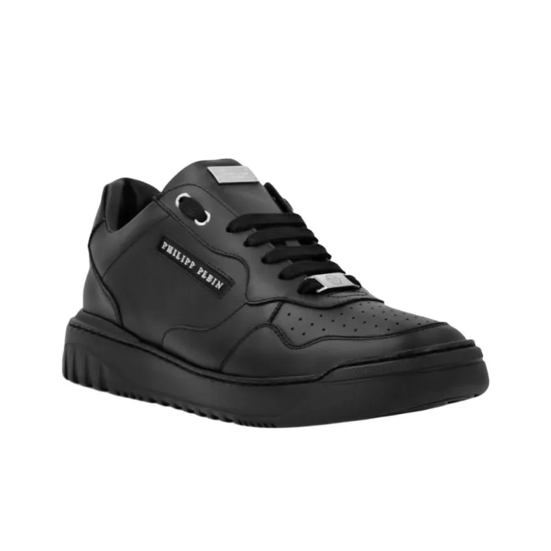PHILIPP PLEIN Low Top Skateboard Shoes Men's Black-2