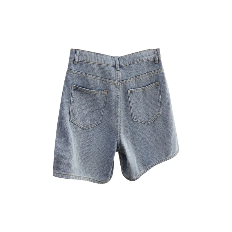 TOUCH Denim Shorts Women's Light Gray Blue-1
