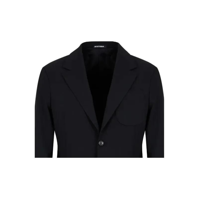 EMPORIO ARMANI Single breasted Suit In Virgin wool Two way Stretch Canvas-2