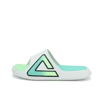 PEAK Slip Resistant Abrasion Resistant Cushioning Slide Slippers Unisex White Green