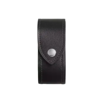 HERMES Tadelakt Calfskin Wrist Watch Storage Bag Medium Size Unisex 89 Noir Black