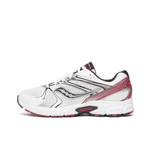 Saucony Ride Millennium Anti Slip Wear Resistant Low Top Casual Shoes Men's White Silver Red