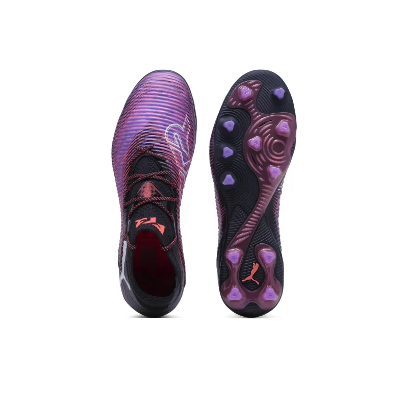 PUMA FUTURE 8 Anti-Slip Wear-Resistant Soccer Shoes Unisex Black White Red-3