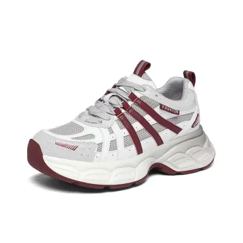 Golden Silk Rabbit Cushioning Anti Slip And Wear Resistant Height Increasing Low Top Chunky Sneakers Women's