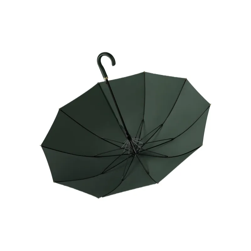 NingYi High End Curved Handle Umbrella Golf Umbrella Business Double Umbrella Straight Pole Umbrella-3