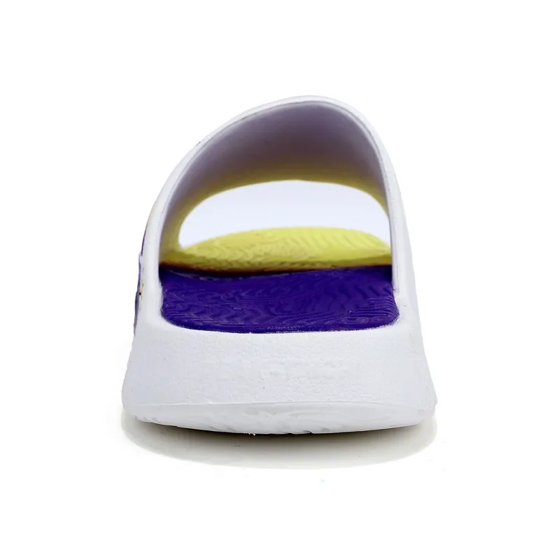 PEAK State Pole Slip Resistant Abrasion Resistant Cushioning Slide Slippers Unisex White Yellow Purple-4