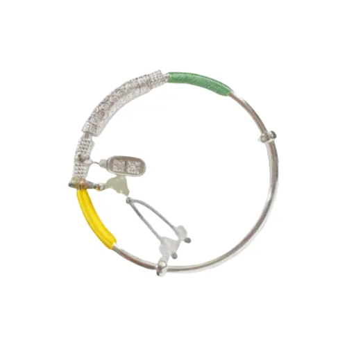 KLFOOK 999 Fine Silver Bangles Women's
