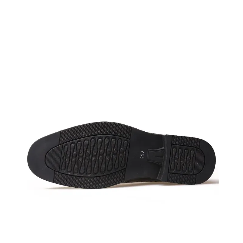 EGCHI Dress Shoes Men Low Top Black-2