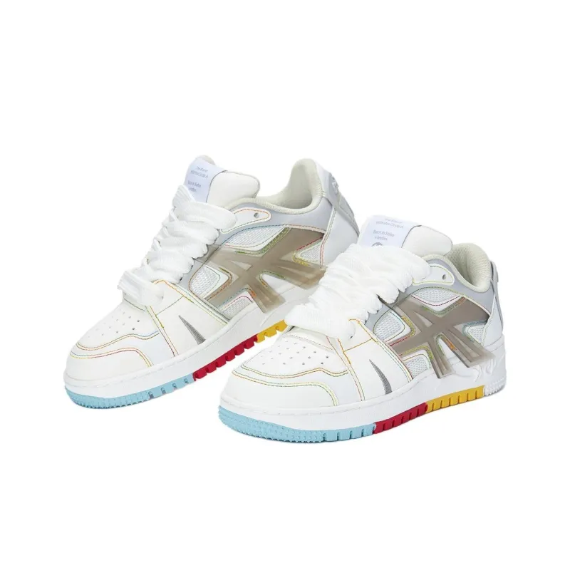 Acupuncture LOLA SNEAK Slip-Resistant Low-Top Skateboard Shoes Unisex White-2