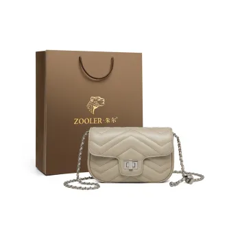 ZOOLER Top Grain Cow Leather Crossbody Bag Shoulder Bag Regular Women's Gray White/Coffee/Classic Black
