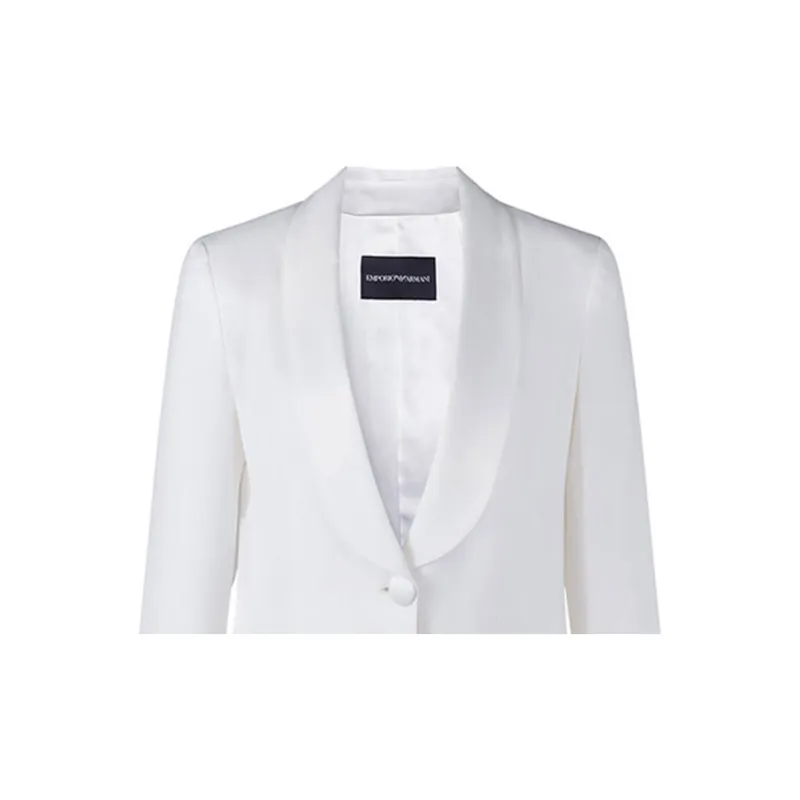 EMPORIO ARMANI Single breasted Blazer In Envers Satin-2