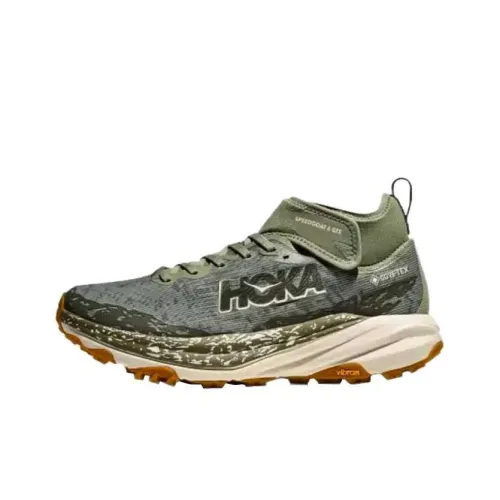 HOKA ONE ONE Speedgoat 6 Mid Gore Tex Sea Moss Oat Milk