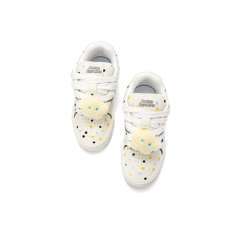 Crayon Shinchan x MINISO Low-Top Skateboard Shoes Unisex Beige Apricot-5