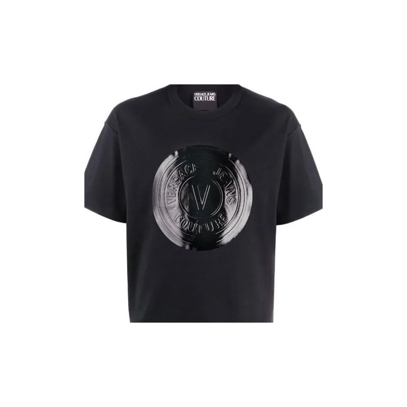 VERSACE JEANS COUTURE Logo Embellished Crewneck T Shirt-4