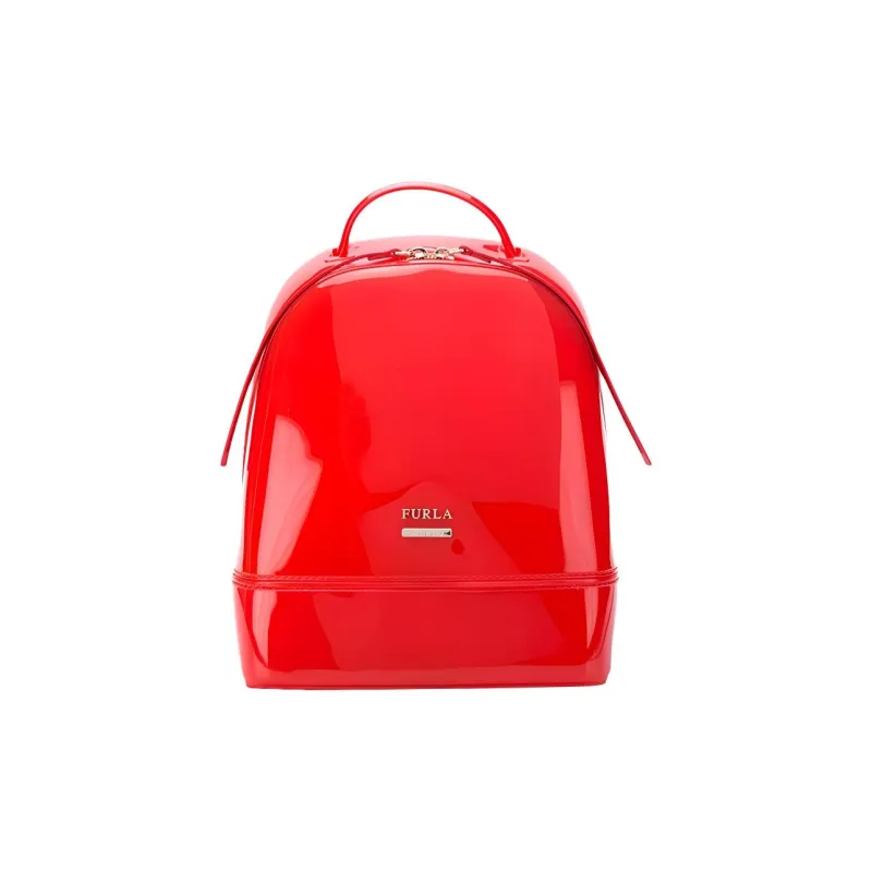 Furla Candy Rubber Backpack Regular Women's Orange-0