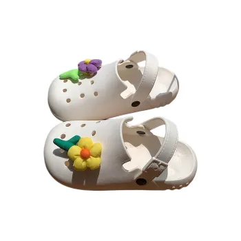 Thin Strips Slippers Unisex, White