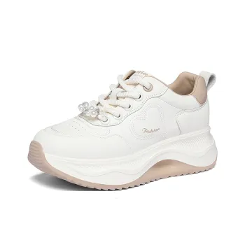 Golden Silk Rabbit Low Top Chunky Sneakers Women's