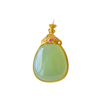 TAMINA Hetian Jade Pendants Pale Greenish White Jade Women's