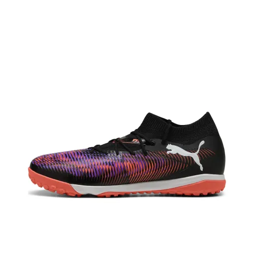 PUMA FUTURE 8 TT Rubber Broken Studs Anti Slip Wear Resistant Soccer Shoes Unisex Black White Red