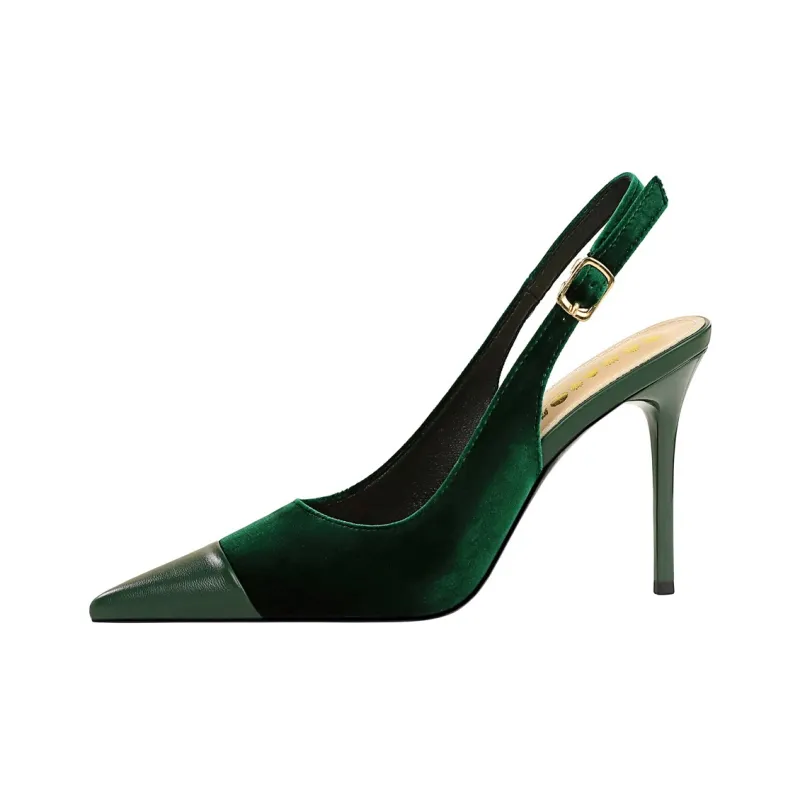 QITUMAUL Slim Heel High Heels 9.5cm Women's-6