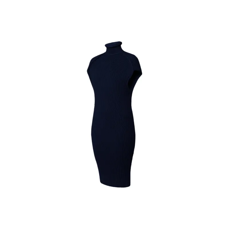 LOUIS VUITTON Roll Neck Ribbed Knit Dress-2